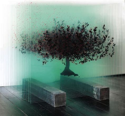 Three-Dimensional Trees Formed with Layers of Painted Glass - 3D Sculpture - Print the 3D ...