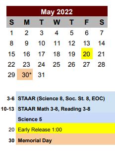 Poteet Elementary - School District Instructional Calendar - Poteet Isd - 2021-2022