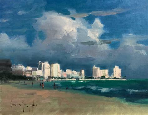 Bryan Mark Taylor - Modern Impressionist Seascape "Cancun Coastline" Oil by Bryan Mark Taylor at ...