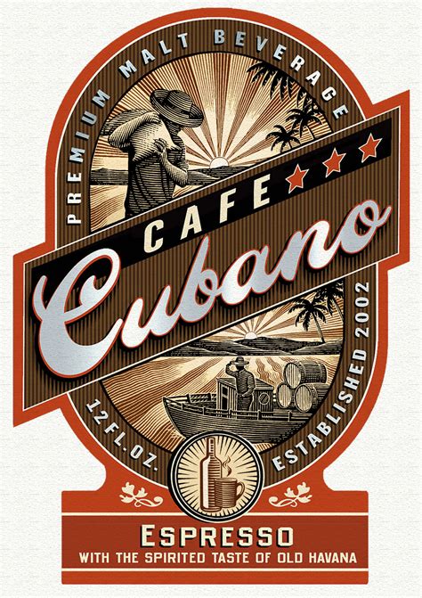 Cafe Cubano Packaging Illustrated by Steven Noble on Behance