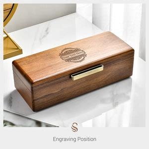 Personalized Engraved Wooden Tea Box, Storage With 4 Removable Slots ...