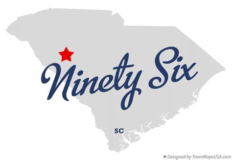 Map of Ninety Six, SC, South Carolina