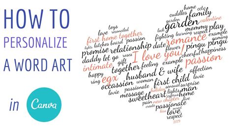 How to Personalize a Word Art for Valentine's Day + Free Template - YouTube