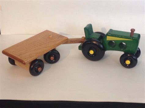 Toy Tractor & Trailer by KentsKrafts on Etsy