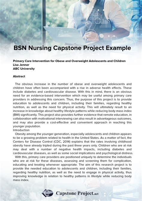 Nursing Capstone Project | Capstone Project