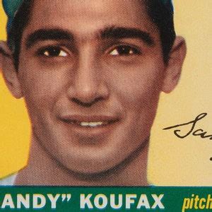 1955 SANDY KOUFAX Topps 23 Rookie Card Print Vintage Baseball Poster ...