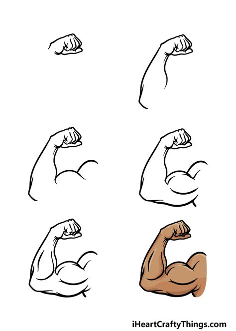 Muscular Arms Drawing