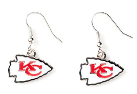 Kansas City Chiefs Earrings - Silver