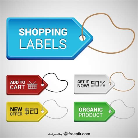 Free Vector | Shopping labels collection