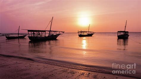 Sunset in Zanzibar Photograph by Lyl Dil Creations - Fine Art America