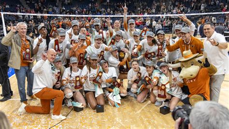 Who won the NCAA volleyball championship in 2023? Texas goes back-to-back with a sweep of Nebraska