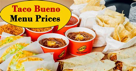 Taco Bueno Menu With Prices