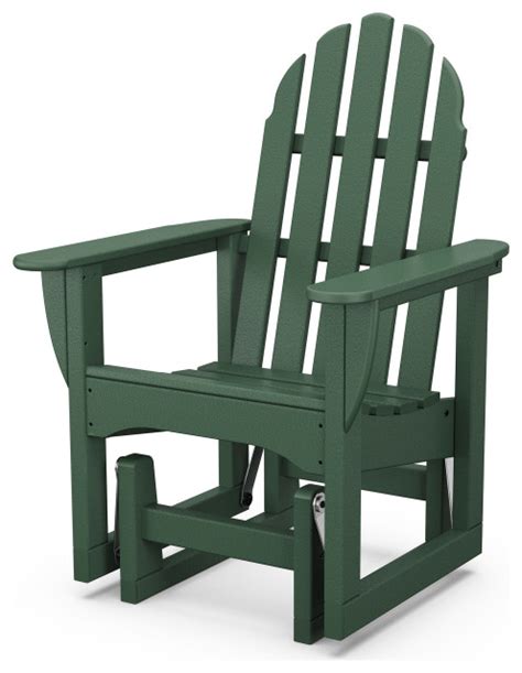 Polywood Classic Adirondack Glider Chair - Contemporary - Outdoor Gliders - by POLYWOOD | Houzz