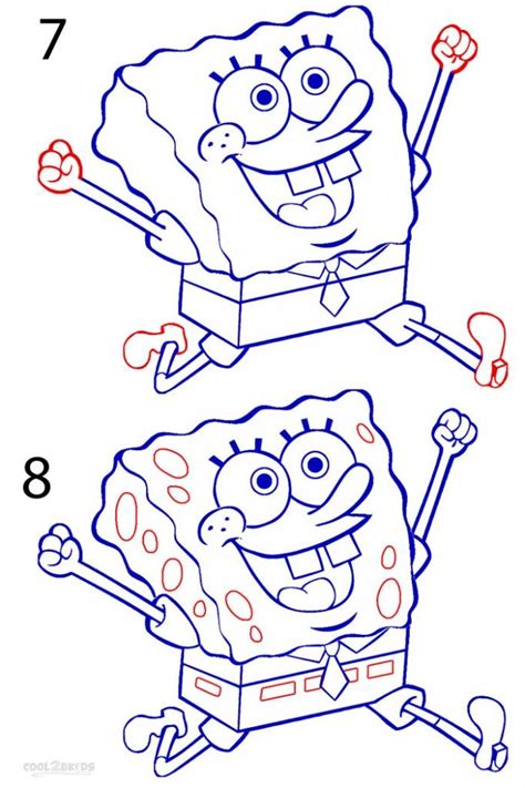 How to Draw Spongebob (Step by Step Pictures) | Spongebob drawings ...