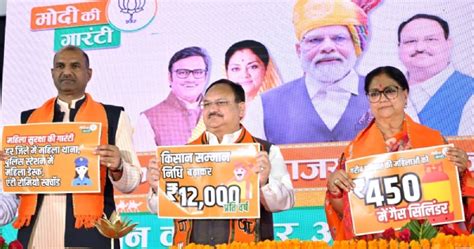 BJP's Rajasthan manifesto promises women safety, LPG subsidy, MSP Bonus; Key announcements ...