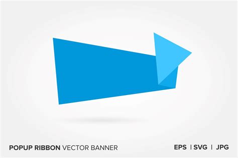 Blue Color Ribbon Vector Banner