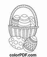 Wicker Basket Drawing For Easter – Coloring Pages And Books In PDF sketch template