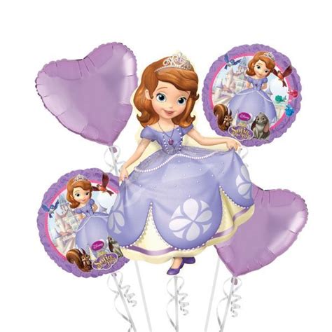 Sofia the First Balloon Bouquet 5pc | Sofia the first birthday party, Balloon bouquet, Sofia the ...