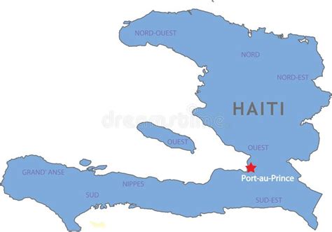 a map of the island of haiti with its capital and major cities royalty ...