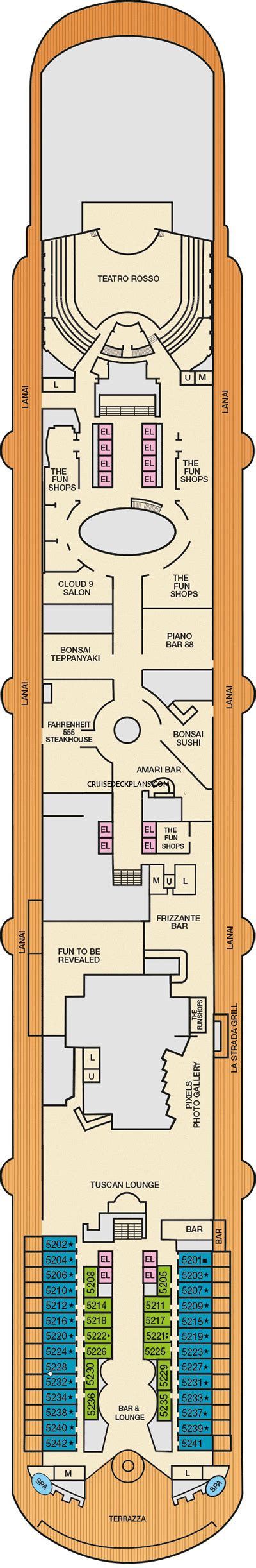 Carnival Firenze Deck Plans, Layouts, Pictures, Videos