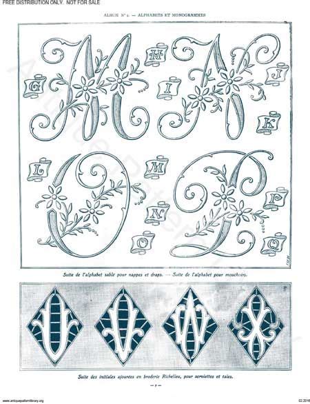 free Monograms for Hand Embroidery 5 Hand Embroidery Patterns Free ...