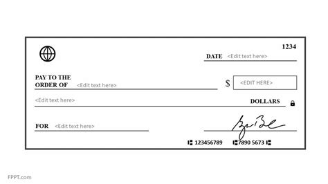 Free Blank Check Template for PowerPoint - Free PowerPoint Templates