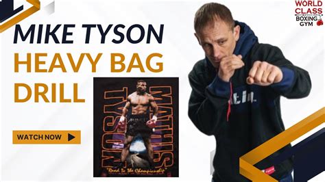 Mike Tyson Boxing Combination - Heavy Bag Drill - YouTube