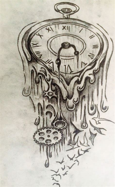 Pin by Tiff on Kurk's Artwork :) | Tattoo art drawings, Tattoo design drawings, Clock drawings