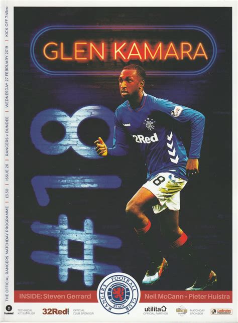 Glasgow Rangers v Dundee 27-Feb-2019 - ProgrammeCollector.Net