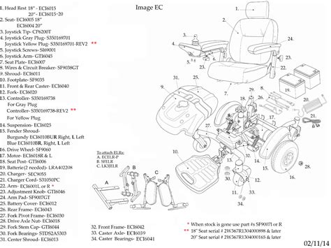 Replacement Parts for Image EC Mid Wheel Drive Power Wheelchair