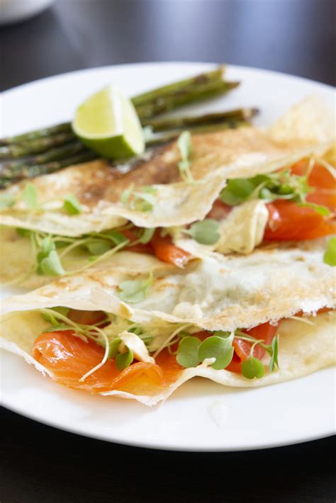 Smoked Salmon Crepes with Creamy Mustard Sauce - Kravings Food Adventures