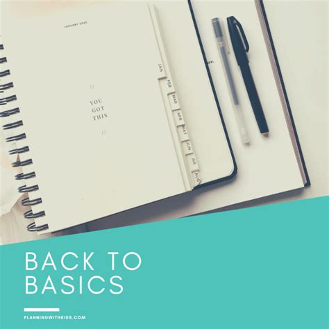 Free Back to Basics e-book! - Planning With Kids