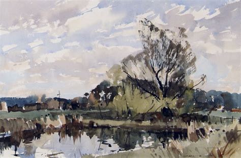 Edward Wesson (1910-1983) British Watercolor - Spring Pond | Watercolor ...