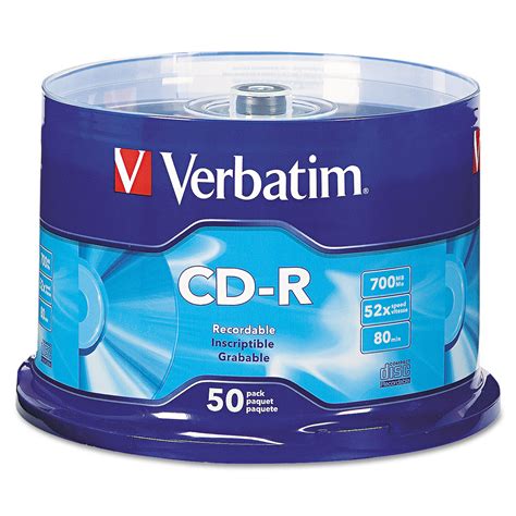 700 MB/80 min 52x CD-R Recordable Discs in Slim Jewel Cases - Assorted ...