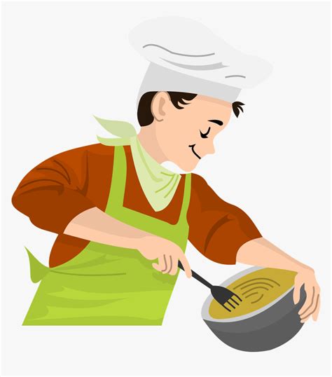 Cooking Png - Chef Making Food Cartoon, Transparent Png - kindpng