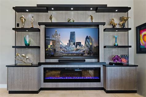 Custom Made Entertainment Units With a Fireplace - - Yahoo Image Search … | Modern entertainment ...