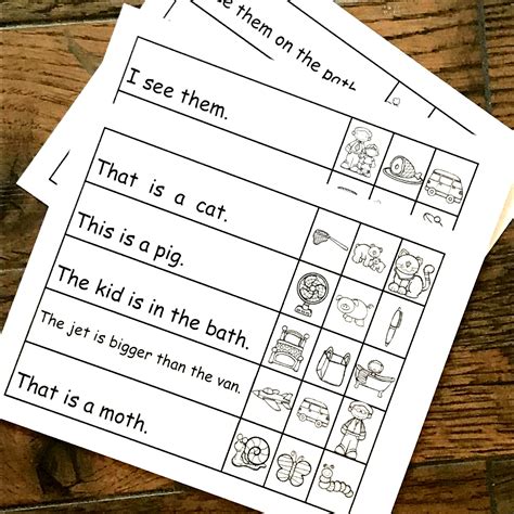 FREE TH Worksheets - Reading th words in a Sentence