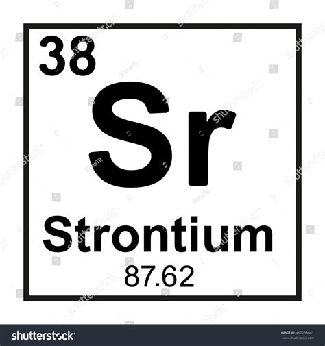 Periodic Table Element Strontium Stock Vector (Royalty Free) 467238641 ...