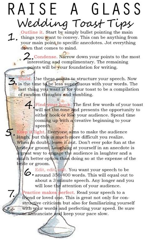 Wedding toast tips | Maid of honor speech, Wedding speech, Wedding toasts