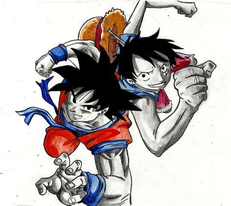 Goku and Luffy by madziulkabr on DeviantArt