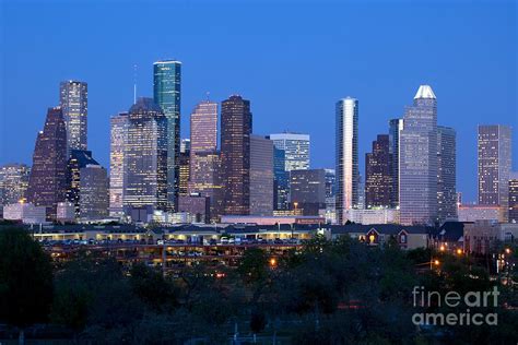 Houston Night Skyline Photograph by Bill Cobb - Fine Art America