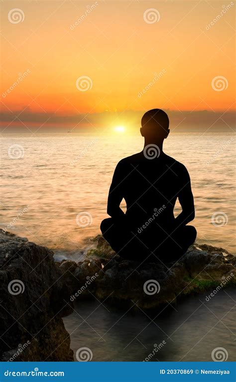 Evening meditation stock image. Image of outside, sunset - 20370869