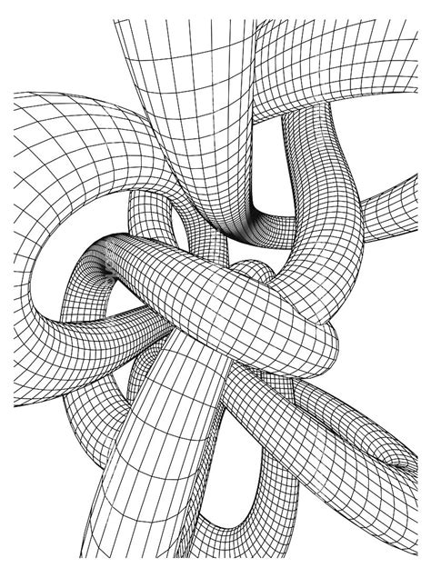 Tubing - Optical Illusions (Op Art) Coloring Pages for adults