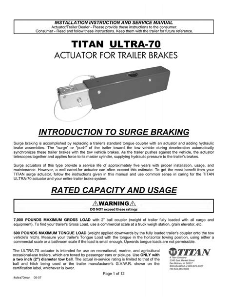 Download Manual - Titan International