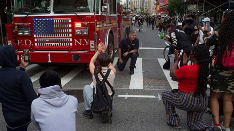 George Floyd protesters embrace 'taking a knee' for race awareness ...