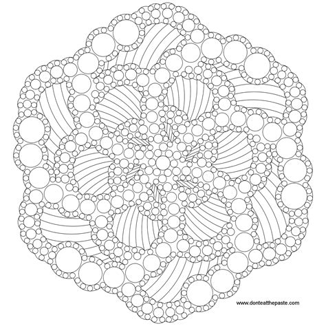 Don't Eat the Paste: Dots Mandala to color