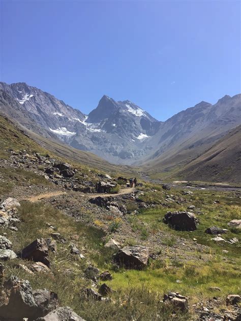 Hiking trip to Cajón del Maipo in Santiago, Chile. May, Spring 20 ...