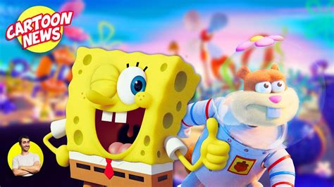 SpongeBob NEW MOVIE First Look & Announced! Sandy Cheeks Saving Bikini ...