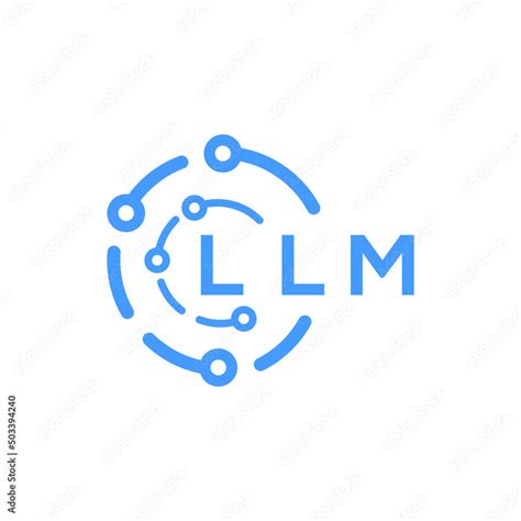 LLM technology letter logo design on white background. LLM creative initials technology letter ...