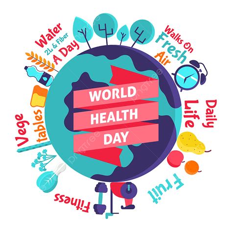 World Health Day Clipart Hd PNG, World Health Day Illustration, Life ...